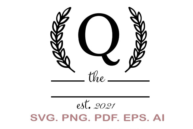 Split Letter SVG, Letter Q SVG, Split Monogram SVG, Split Frame Alphabet, Split Alphabet SVG, Split Font SVG SVG MagicDesignUS 