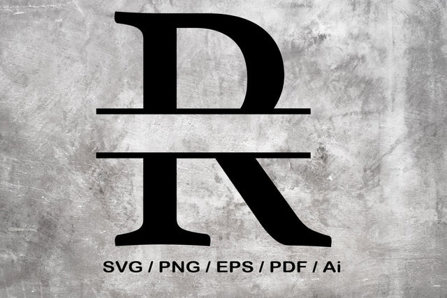 Split Letter SVG, Letter R SVG, Split Monogram SVG, Split Frame Alphabet, Split Alphabet SVG, Split Font SVG SVG MagicDesignUS 