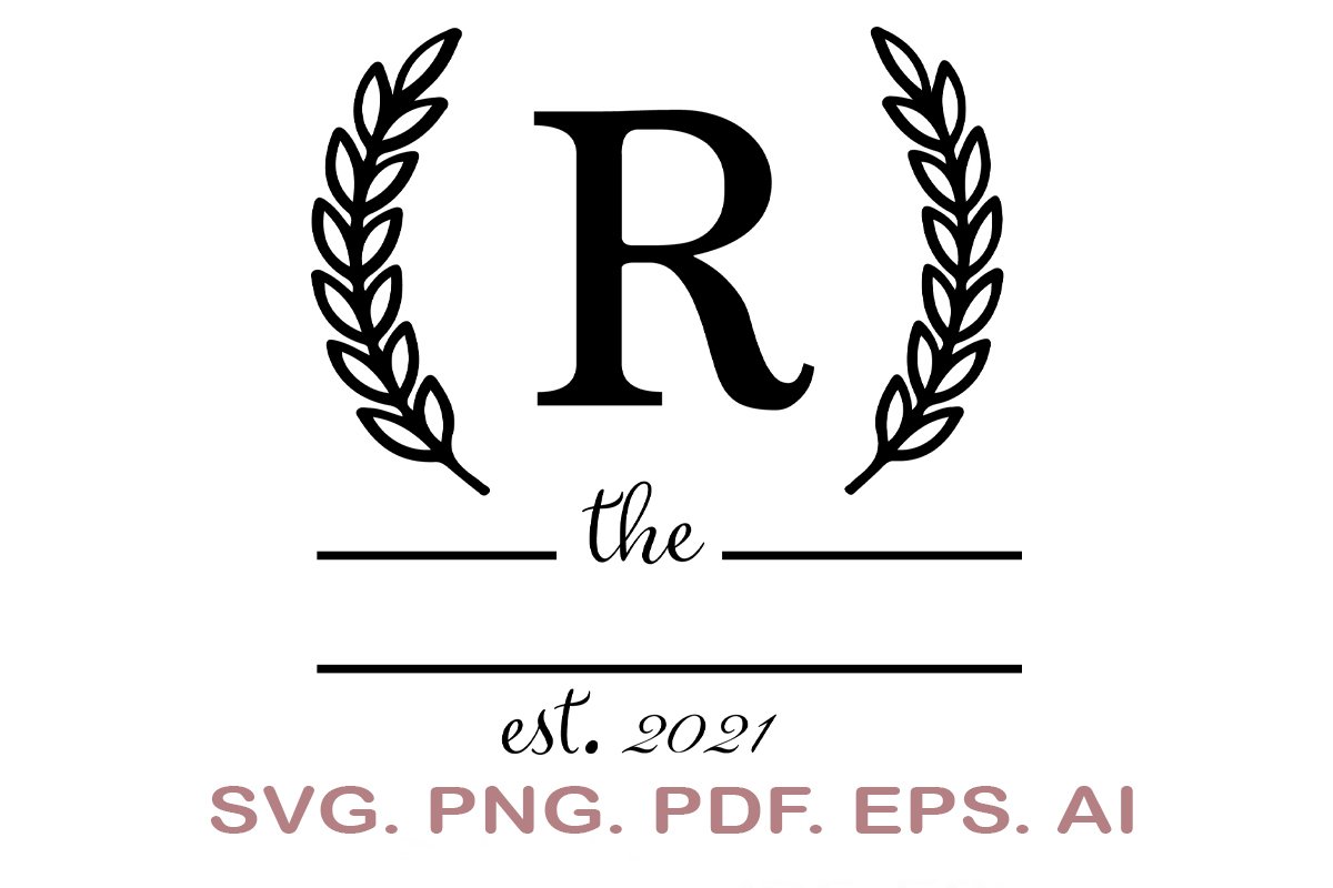 Split Letter SVG, Letter R SVG, Split Monogram SVG, Split Frame ...