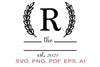 Split Letter SVG, Letter R SVG, Split Monogram SVG, Split Frame ...