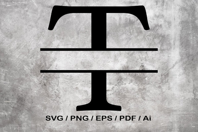 Split Letter SVG, Letter T SVG, Split Monogram SVG, Split Frame Alphabet, Split Alphabet SVG, Split Font SVG SVG MagicDesignUS 