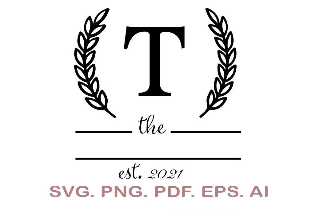 Split Letter SVG, Letter T SVG, Split Monogram SVG, Split Frame ...