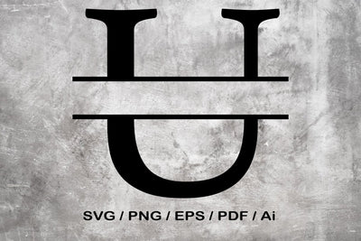 Split Letter SVG, Letter U SVG, Split Monogram SVG, Split Frame Alphabet, Split Alphabet SVG, Split Font SVG SVG MagicDesignUS 