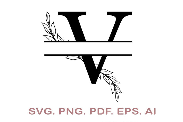 Split Letter SVG, Letter V SVG, Split Monogram SVG, Split Frame Alphabet, Split Alphabet SVG, Split Font SVG SVG MagicDesignUS 