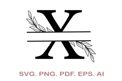 Split Letter SVG, Letter X SVG, Split Monogram SVG, Split Frame Alphabet, Split Alphabet SVG, Split Font SVG SVG MagicDesignUS 