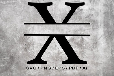 Split Letter SVG, Letter X SVG, Split Monogram SVG, Split Frame Alphabet, Split Alphabet SVG, Split Font SVG SVG MagicDesignUS 