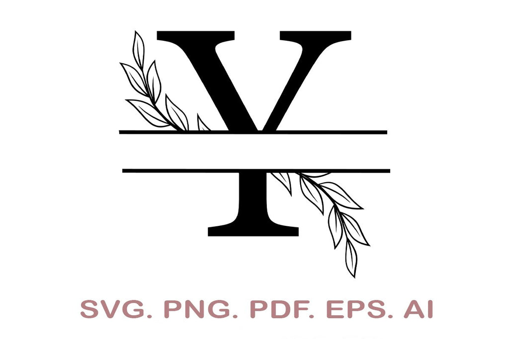 Split Letter SVG, Letter Y SVG, Split Monogram SVG, Split Frame ...