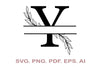 Split Letter SVG, Letter Y SVG, Split Monogram SVG, Split Frame ...