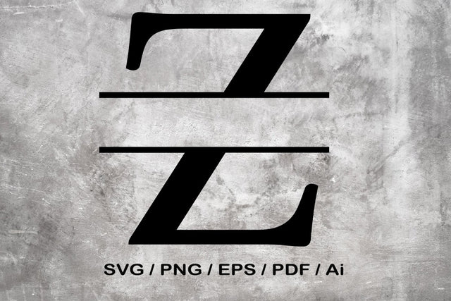 Split Letter SVG, Letter Z SVG, Split Monogram SVG, Split Frame Alphabet, Split Alphabet SVG, Split Font SVG SVG MagicDesignUS 