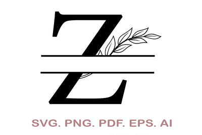 Split Letter SVG, Letter Z SVG, Split Monogram SVG, Split Frame Alphabet, Split Alphabet SVG, Split Font SVG SVG MagicDesignUS 