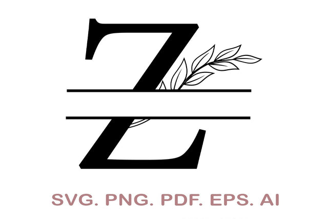Split Letter SVG, Letter Z SVG, Split Monogram SVG, Split Frame Alphabet, Split Alphabet SVG, Split Font SVG SVG MagicDesignUS 