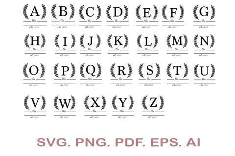 Split Letter SVG, Letters A-Z SVG, Split Monogram SVG, Split Frame Alphabet, Split Alphabet SVG, Split Font SVG SVG MagicDesignUS 