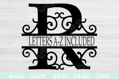 Split Letter Svg, Monogram Svg, Dxf, Eps, Png Instant Digital Download Design Svg For Cricut, Glowforge, Silhouette Vector Cut File Vector SVG TiffsCraftyCreations 