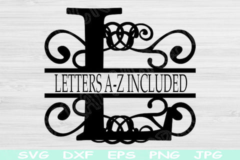 Split Letter Svg, Monogram Svg Dxf, Eps, Png Instant Digital Download Design Svg For Cricut, Glowforge, Silhouette Vector Cut Files SVG TiffsCraftyCreations 