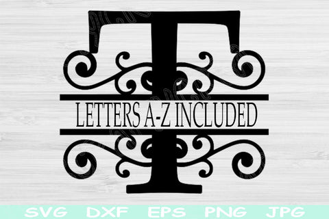 Split Letter Svg, Monogram Svg, Dxf, Eps, Png Instant Digital Download Design Svg For Cricut, Glowforge, Silhouette Vector Cut Files SVG TiffsCraftyCreations 