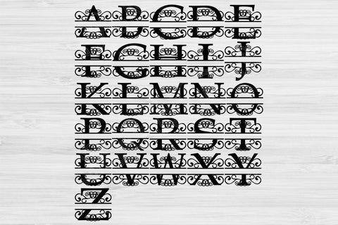 Split Letter Svg, Monogram Svg Dxf, Eps, Png Instant Digital Download Design Svg For Cricut, Glowforge, Silhouette Vector Cut Files SVG TiffsCraftyCreations 