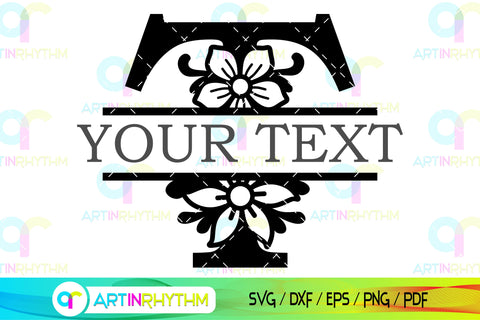 Split letter T monogram, Alphabet svg SVG Artinrhythm shop 