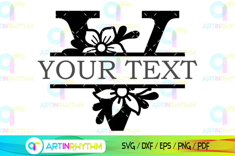 Split letter V monogram, Alphabet svg SVG Artinrhythm shop 