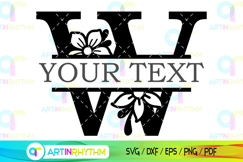 W/split Monogram Roses Split letter W monogram, Alphabet svg - So Fontsy