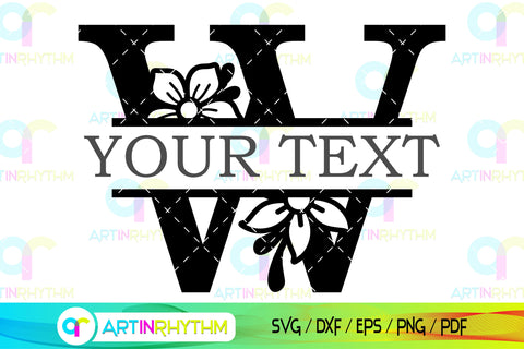 Split letter W monogram, Alphabet svg SVG Artinrhythm shop 