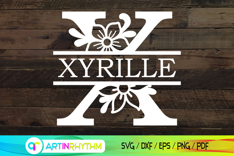 Split letter X monogram, Alphabet svg SVG Artinrhythm shop 