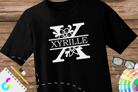 Split letter X monogram, Alphabet svg SVG Artinrhythm shop 