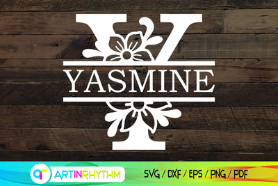 Split letter Y monogram, Alphabet svg SVG Artinrhythm shop 