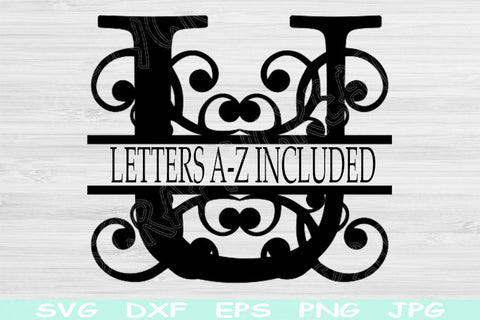 Split Letters Svg, Split Monogram Svg, Dxf, Eps, Png Instant Digital Download Design Svg For Cricut, Glowforge, Silhouette Vector Cut Files SVG TiffsCraftyCreations 