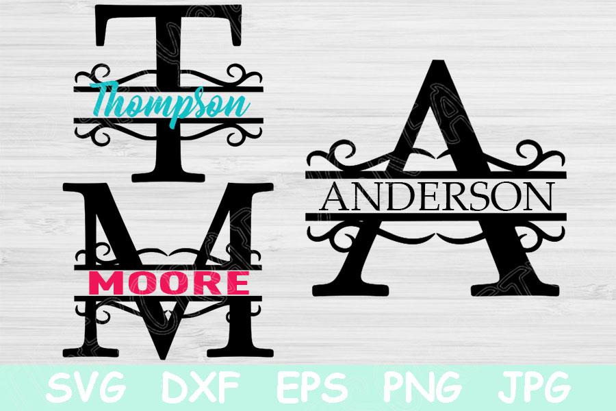 Split Letters Svg, Split Monogram Svg, Split Letter Monogram Svg Files ...