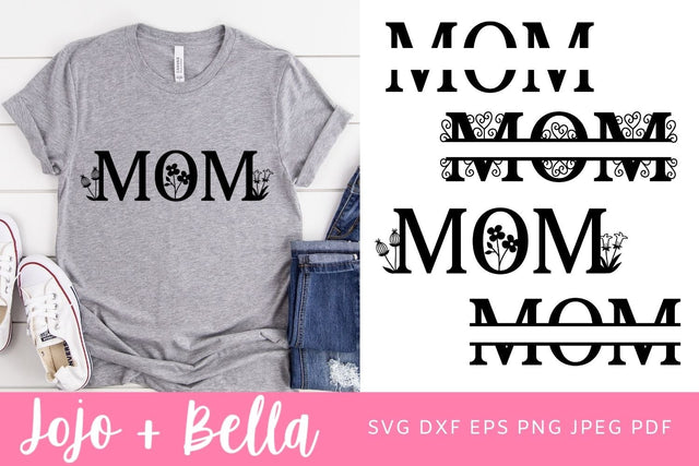 Split Mom SVG, Mom Split Monogram svg, Mom Monogram svg, Mom Svg, Mothers Day Gifts, Personalized mom gifts Svg files for Cricut SVG Jojo&Bella 