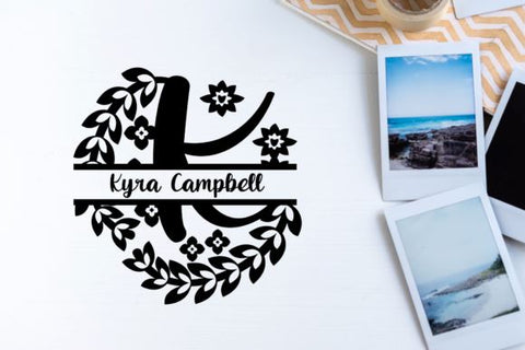 Split Monogram Alphabet Letter A - Z. SVG Irvan Randi 