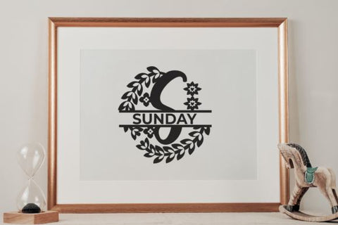 Split Monogram Alphabet Letter A - Z. SVG Irvan Randi 