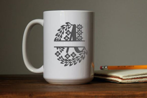 Split Monogram Alphabet Letter A - Z. SVG Irvan Randi 