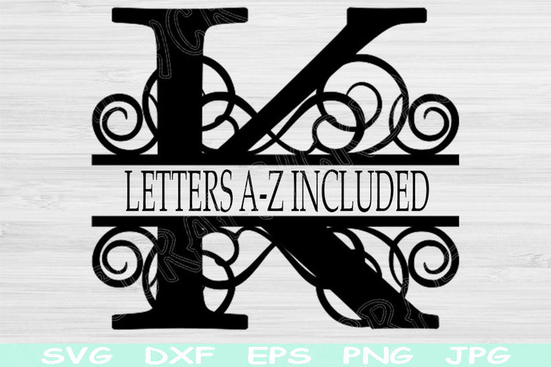 Split Monogram Alphabet Svg, Split Letter Monagram Svg, Dxf, Eps, Png Digital Download Design Cut Files For Cricut, Glowforge, Silhouette SVG TiffsCraftyCreations 