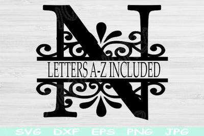 Split Monogram Alphabet Svg, Split Letter Monogram Svg, Dxf, Eps, Png Digital Download Design Cut Files For Cricut, Glowforge, Silhouette SVG TiffsCraftyCreations 