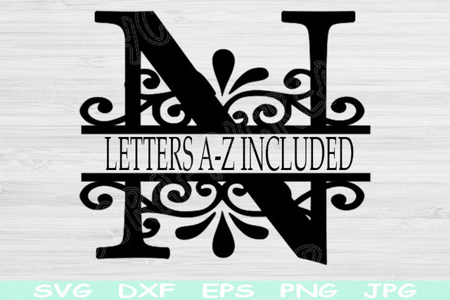 Split Monogram Alphabet Svg, Split Letter Monogram Svg, Dxf, Eps, Png Digital Download Design Cut Files For Cricut, Glowforge, Silhouette SVG TiffsCraftyCreations 