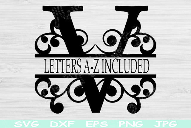 Split Monogram Alphabet Svg, Split Letter Monogram Svg, Dxf, Eps, Png Digital Download Design Cut Files For Cricut, Silhouette, Glowforge SVG TiffsCraftyCreations 