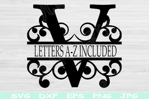 Split Monogram Alphabet Svg, Split Letter Monogram Svg, Dxf, Eps, Png Digital Download Design Cut Files For Cricut, Silhouette, Glowforge SVG TiffsCraftyCreations 