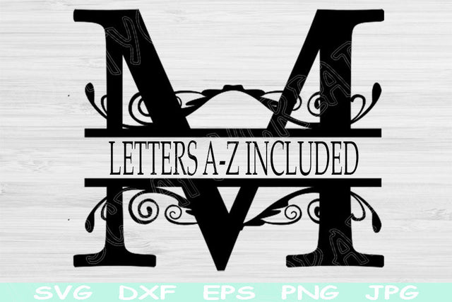 Split Monogram Font, Split Alphabet Svg, Dxf, Eps, Png Instant Digital Download Design Cut Files For Cricut, Glowforge, Silhouette Vector SVG TiffsCraftyCreations 