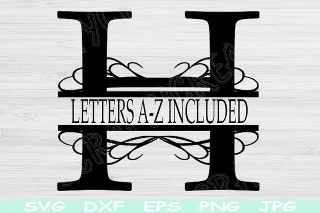 Split Monogram Font, Split Alphabet Svg, Dxf, Eps, Png Instant Digital Download Design Cut Files For Cricut, Glowforge, Silhouette Vector SVG TiffsCraftyCreations 