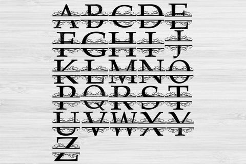 Split Monogram Font, Split Alphabet Svg, Dxf, Eps, Png Instant Digital Download Design Cut Files For Cricut, Glowforge, Silhouette Vector SVG TiffsCraftyCreations 