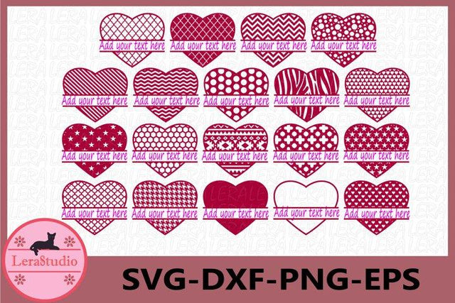 Split-Monogram Heart SVG SVG Lerastudio 