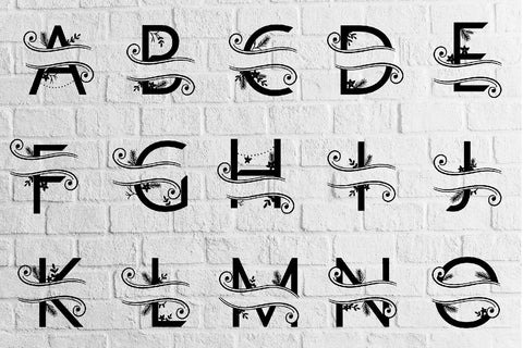 Split Monogram Letter A-Z Svg, Eps, Png, Ai SVG zafrans studio 