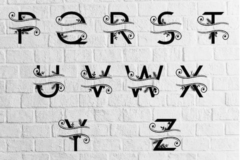 Split Monogram Letter A-Z Svg, Eps, Png, Ai SVG zafrans studio 