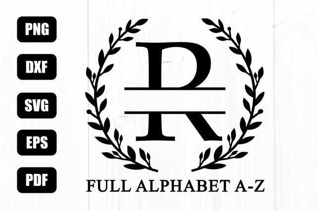 Split Monogram Letters Svg, Monogram Font Svg, Monogram Svg SVG Litke Designs 