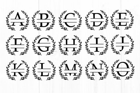 Split Monogram Letters Svg, Monogram Font Svg, Monogram Svg SVG Litke Designs 