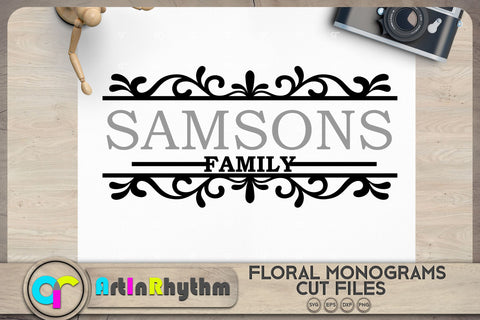 Split monogram SVG bundle SVG Artinrhythm shop 