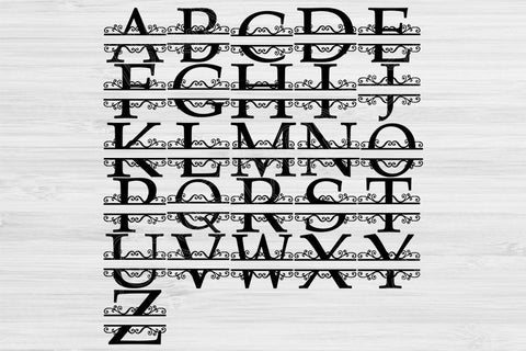 Split Monogram Svg, Split Letter Svg. Alphabet Svg Files for Cricut, Silhouette, and Glowforge SVG TiffsCraftyCreations 