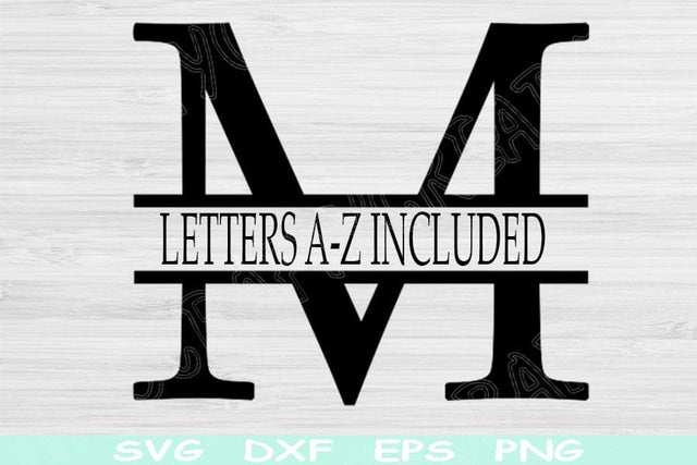 Split Monogram Svg, Split Letter Svg. Alphabet Svg Files for Cricut, Split Letter Monogram Svg, Initial Svg Designs For Coaster Or Sign Png SVG TiffsCraftyCreations 