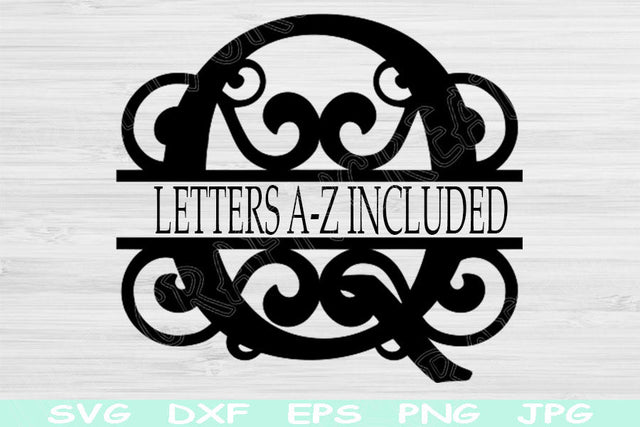 Split Monogram Svg, Split Letter Svg, Dxf, Eps, Png Instant Digital Download Design Svg For Cricut, Glowforge, Silhouette Vector Cut Files SVG TiffsCraftyCreations 